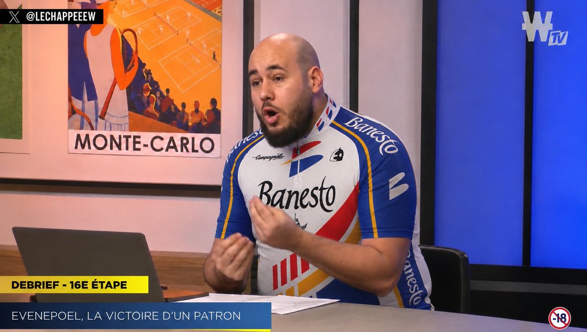 LouRay88's tweet photo. #TDF2026 

« Kevin Vauquelin ? Hé j’t’explique, je me mets à 2 mètres de l’arrivée d’un sprint massif, dans une chaise pliante Décathlon euuh tu sais celle ou tu peux poser la canette, un Tropico bien frais, j’essaye de me mettre dans l’axe de Jasper Stuyven et..et..et dès qu’il décale, hé mon grand, je ferme les yeux et je me ramasse un Tim Merlier lancé à 1700 watts pleine poire..!
Ouais on ronfle, complètement wachède Kevin, on ronfle fort. » 

@lechappeeW