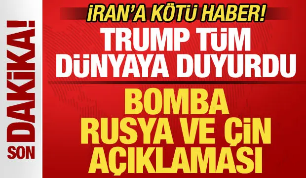Haber7's tweet photo. ABD Başkanı Donald Trump, Çin Devlet Başkanı Şi Cinping ve Rusya Devlet Başkanı Putin'in kendisine İran'a silah satmayacaklarına dair güvence verdiğini açıkladı.

"İnsanların İran bağlamında sıkça bahsettiği iki büyük ülke, benim kanaatime göre işin içinde yer almıyor.

Eğer katılsalardı, bu onlar için çok kötü olur. Kesinlikle onların çıkarına olmaz."

https://t.co/FHeY8eDxa5