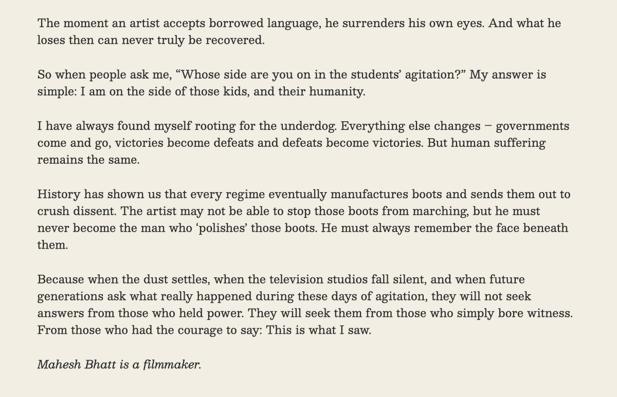 SushantSin's tweet photo. Well said, Mahesh Bhatt. 

https://t.co/l0kzEMPpDR https://t.co/IerqMRmfeX