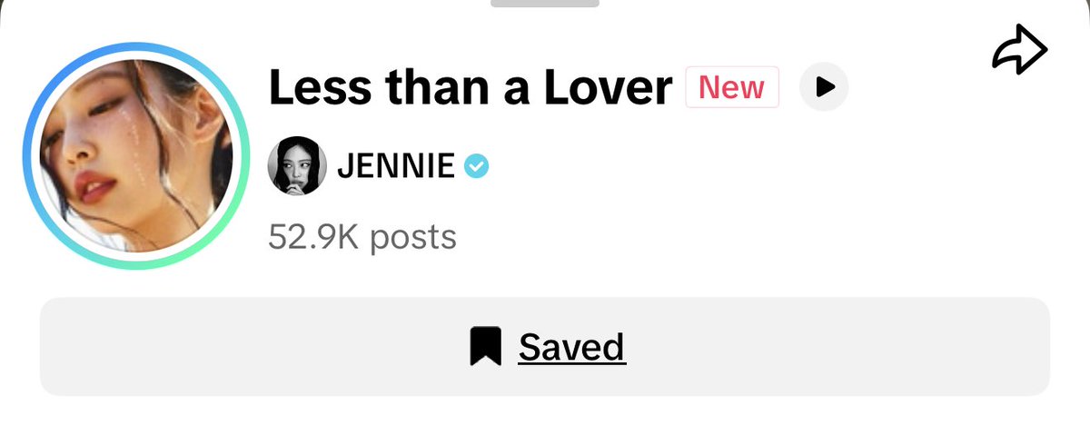 JENNIEonTiktok's tweet photo. ‘Less than a Lover’ surpassed 50K posts on TikTok!

🔗 https://t.co/JzT9Cdv5tn

please link the audio to Spotify asap!! @jennierubyjane @oddatelier @Jennie_HQ @ColumbiaRecords @GOD

LESS THAN A LOVER OUT NOW
#SummerWithJENNIE
#우리의_여름은_제니의_레스댄어러
#JENNIE https://t.co/HoIDLXQj8R