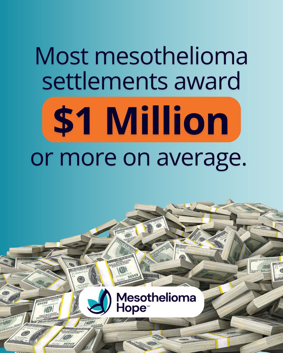 Meso_Hope's tweet photo. Many families pursue compensation to help with treatment costs, daily expenses, and the challenges that follow a diagnosis.

Nearly all #mesothelioma lawsuits end in settlements, which average over $1 million. Learn more: https://t.co/EZFSiweH3D https://t.co/gja7xEHFox