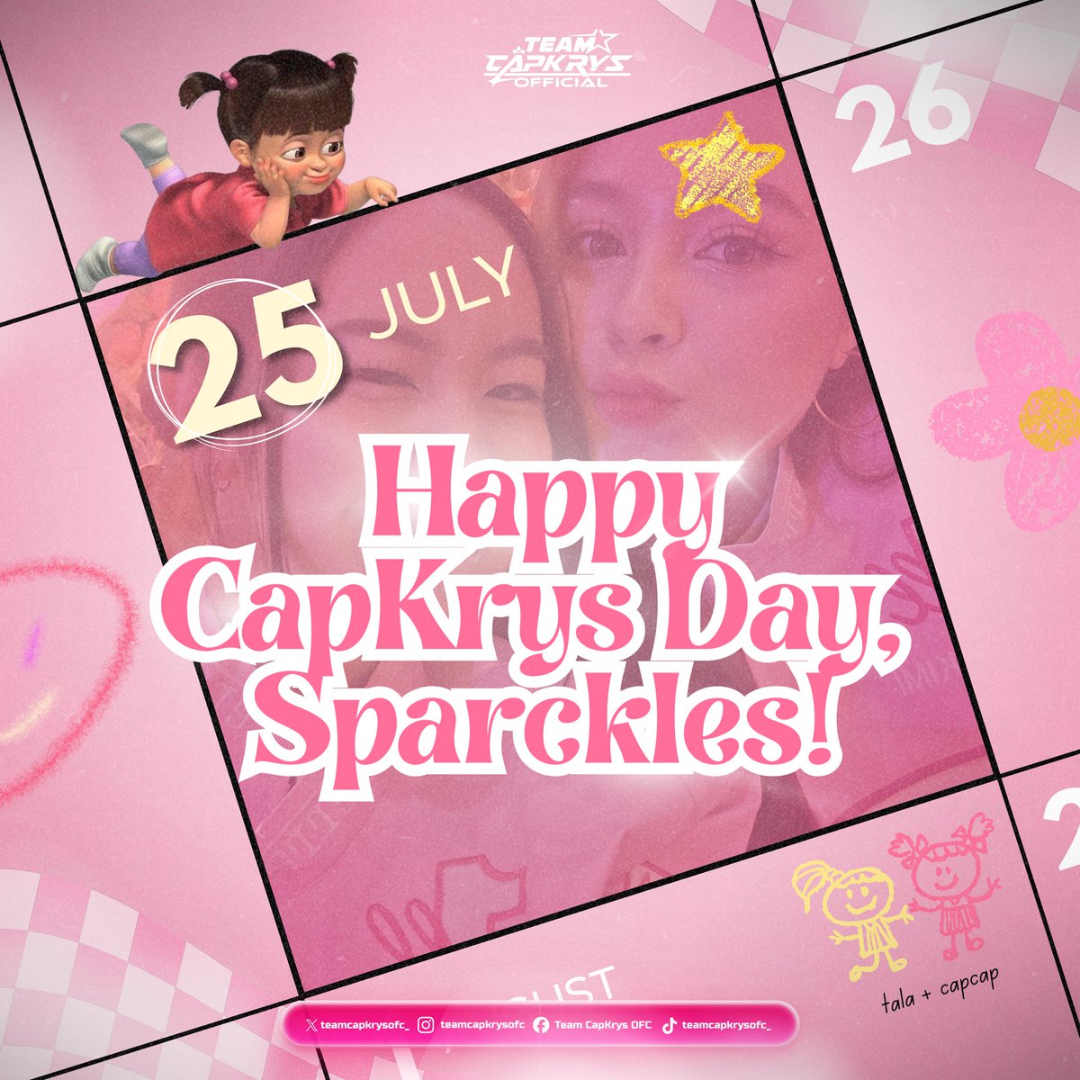 teamcapkrysofc_'s tweet photo. 𝒽𝒶𝓅𝓅𝓎 𝒸𝒶𝓅𝓀𝓇𝓎𝓈 𝒹𝒶𝓎, 𝓈𝓅𝒶𝓇𝒸𝓀𝓁𝑒𝓈! 🩷✨ https://t.co/pcIENo3u6I