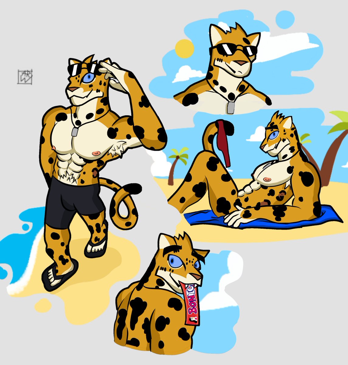 ArWoulf's tweet photo. Julián Veraniego 🐆🏖️🌊

Parece que se divierte y la está pasando bien :3 

He seems to be having fun and enjoying himself :3 https://t.co/tsP76ycfyr
