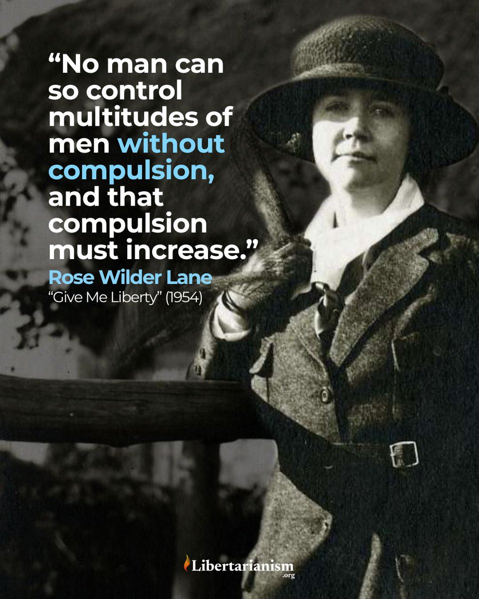 libertarianism's tweet photo. Despite starting out as a communist, Rose Wilder Lane became a staunch advocate of individualism. Lane has rightly been dubbed one of the mothers of the libertarian movement for her tireless efforts to bring about a world in which individuals, and not the state, decide their own fate.
