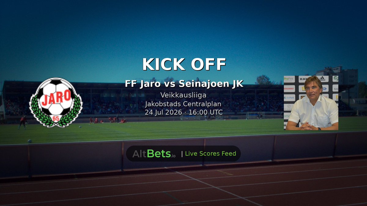 AltBetPicks's tweet photo. KICKOFF ENERGY IS CRAZY RN ⚡

FF Jaro vs Seinajoen JK
Veikkausliiga

Live board (our source) 👉 https://t.co/Ve9nyayory
#FFJaro #SeinajoenJK #AltBets https://t.co/sJzLGsZmgx