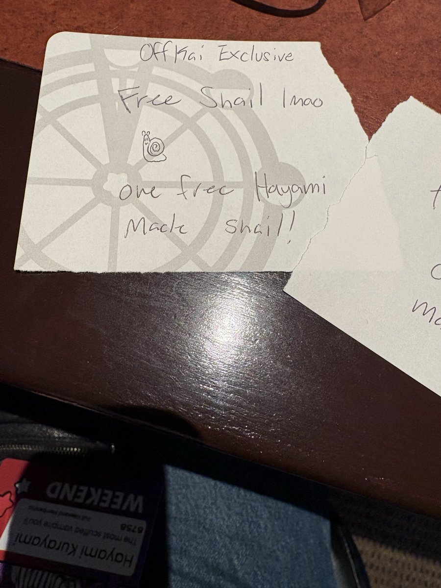 HayamiKurayami's tweet photo. I'll be giving 10 of these at the con! Free snails LMAO

I'll have a limited amount of them for the con so if you find the magic snail-bat you might be blessed https://t.co/UWEo8bafmk