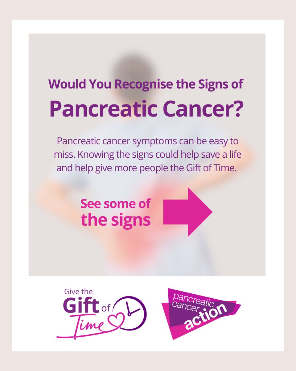 OfficialPCA's tweet photo. 💜 Would you recognise the signs of pancreatic cancer?

By learning the signs and sharing them with others, you could help someone seek medical advice sooner.

Learn more:
https://t.co/yT9xJd1L6b https://t.co/sIkfNEafJ8