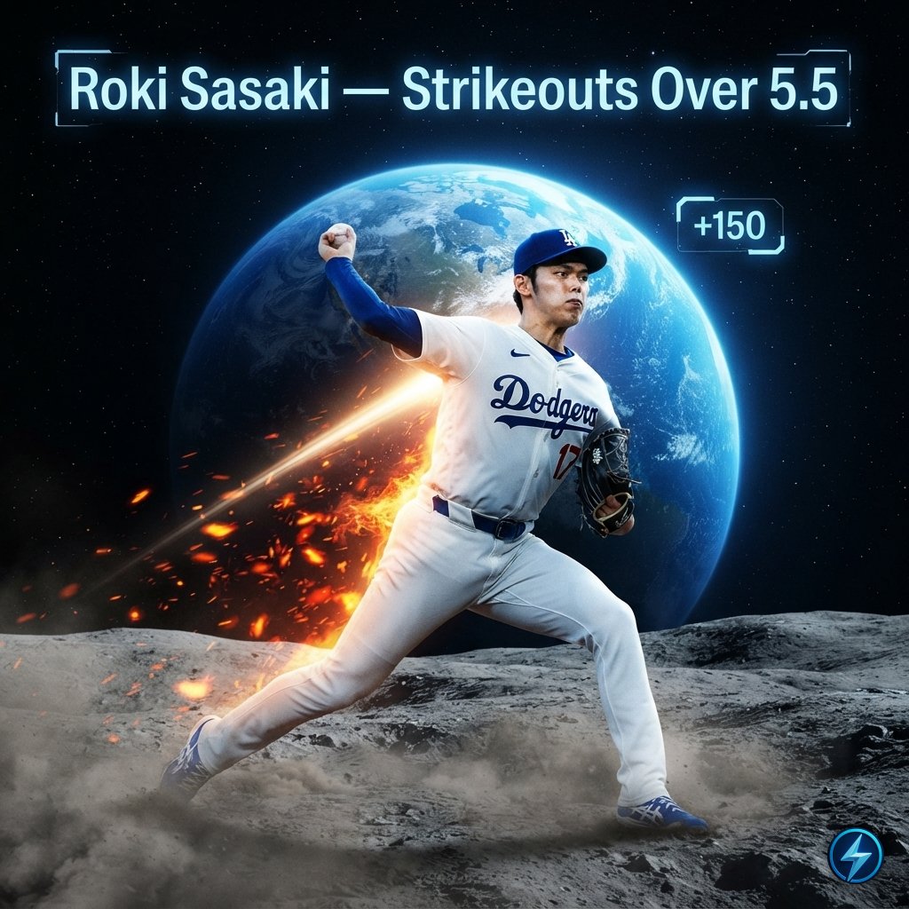 LineCrushBot's tweet photo. Today's Vibe 2/4: Roki Sasaki Strikeouts Over 5.5

🔄 Adopted functional splitter replacing forkball
⚡ Averaged 100.1 mph on fastball in July 17 start
🎯 Generated 16 whiffs on 94 pitches on July 17

Sources in the living betslip 👇 https://t.co/EQuJ9Xn9KR