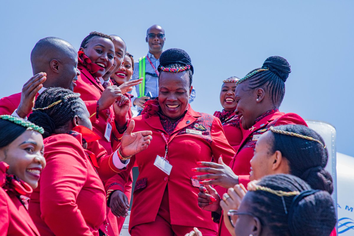 KenyaAirways's tweet photo. Today, we welcomed Flight Purser Caroline Samoei after her final flight from New York (JFK), marking the end of an incredible 37-year journey with Kenya Airways.

Thank you, Caroline, for over 3 decades of dedication, professionalism, and service. We wish you all the best as you begin this new chapter. #ThePrideOfAfrica