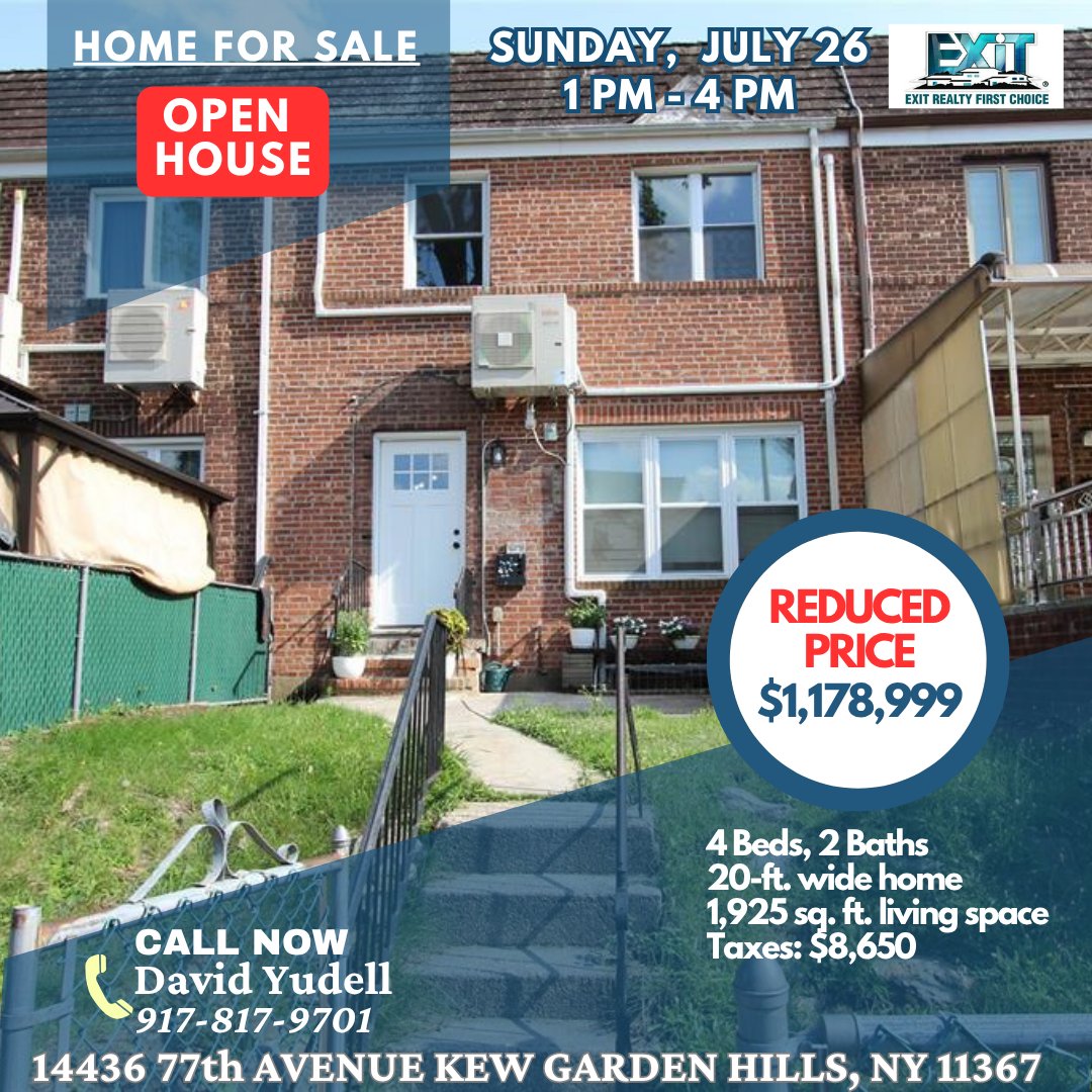 david_yudell's tweet photo. New Photos + Reduced Price! Open house this Sunday, July 26, 1pm-4pm. 14436 77th Avenue Kew Garden Hills, NY! Fully renovated 4be, 2baths standout home! Don't  miss it! Call David Yudell @ 917-817-9701 for details. #openhouse #kewgardenhills #NYHomes #QueensNY #QueensHomes https://t.co/iWyOhVKbSF