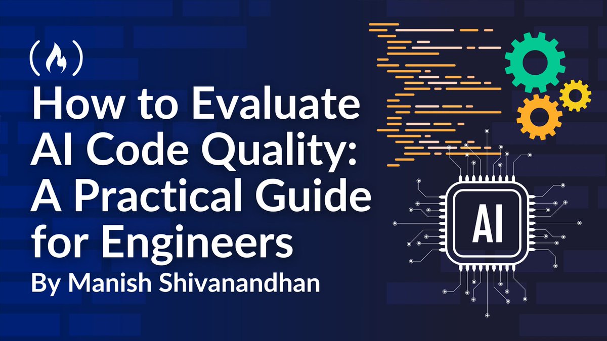 freeCodeCamp's tweet photo. AI-generated code can look correct and still fail on edge cases, security, or reliability.

In this guide, @manishmshiva explains how to evaluate it with tests, golden datasets, repeated runs, and human review.

You’ll learn a practical workflow for catching regressions and shipping AI-assisted code with more confidence.

https://t.co/naw1ccruXS