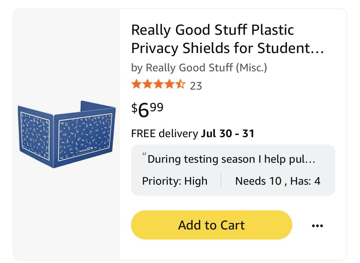 MrsWLovesLibros's tweet photo. 4️⃣ Privacy Dividers down &amp; only 6️⃣ more to go! I am almost 1/2 way there! Can anyone spare $7️⃣ to help me out??? 😊🙏🤞💕 #clearthelist  https://t.co/DnQeYrvaAx https://t.co/1JruIyCjvJ