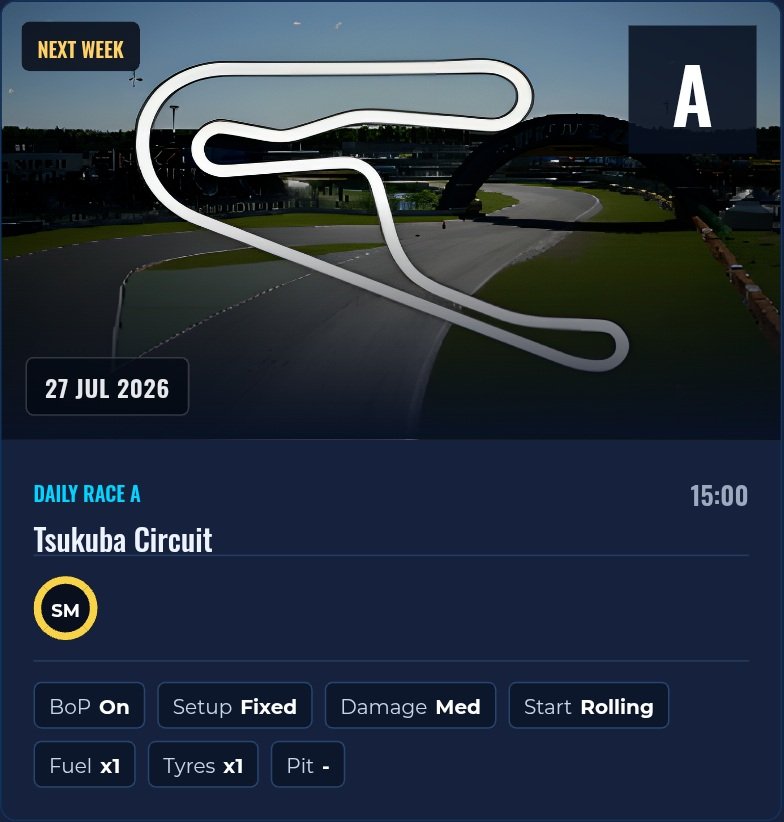 HungaryRace's tweet photo. GT7 New Daily Races
(27/7/2026)

https://t.co/Mh6z2BCsDF https://t.co/tAY1gukaqP