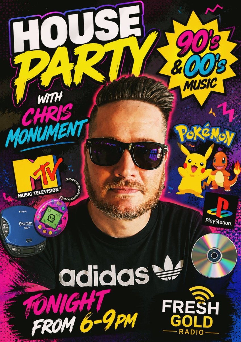 chrismonradio's tweet photo. Ready for the weekend? 🤔😁 Join me for #HouseParty this evening from 6️⃣-9️⃣ on #FreshGoldRadio 🎧🎵💿 Tonight's show is split in two halves of 90's &amp; 00's 'choons' 🎧🎵▶️ + the usual banter!😁 Ask your smart 🔊 to play Fresh Gold Radio or find us on the Tune In radio app 🎧 https://t.co/8GIKiTZAf4
