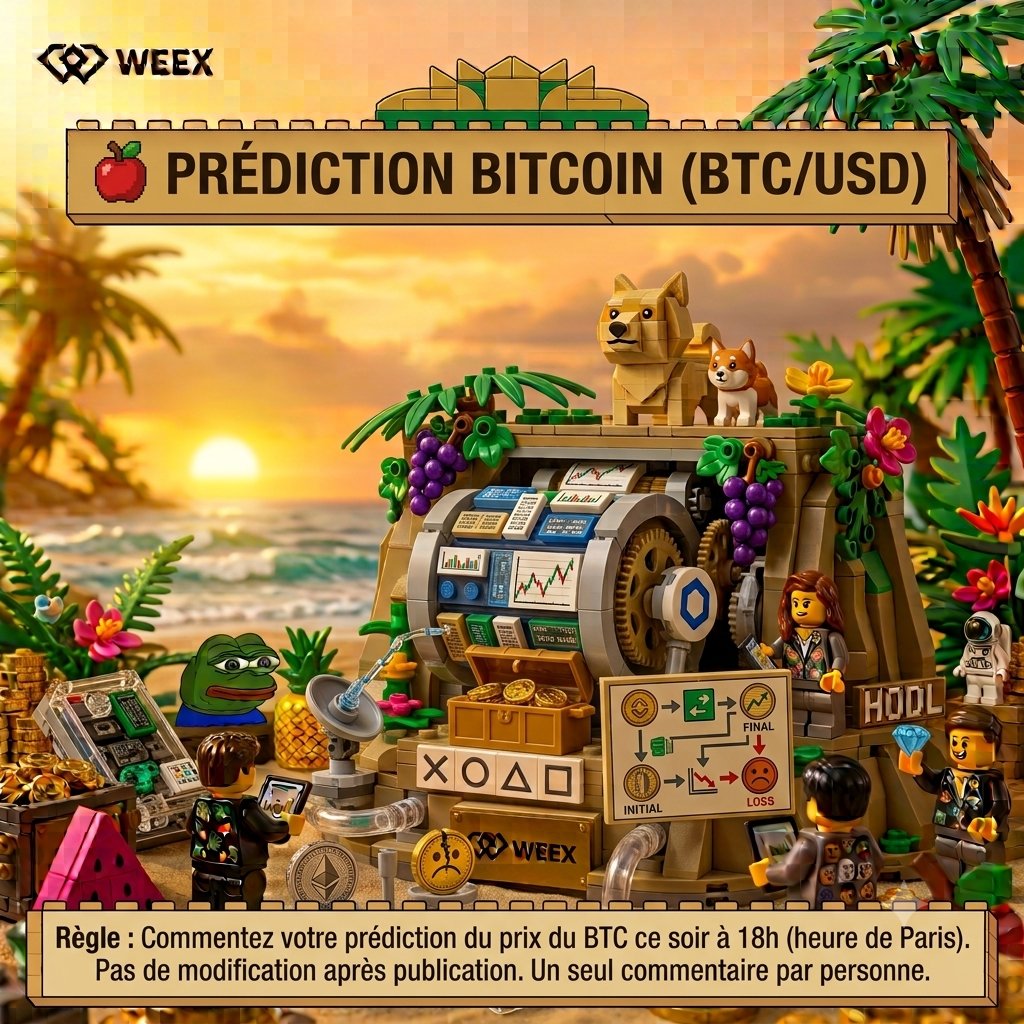 WEEX_French's tweet photo. Prix du bitcoin  à 18h (heure de Paris) : combien ? 🍎 Le plus proche gagne. Un seul essai, pas de retouche. 

Bonne chance 🍀 #WeexTropicalTrade https://t.co/twTdvqmpbT