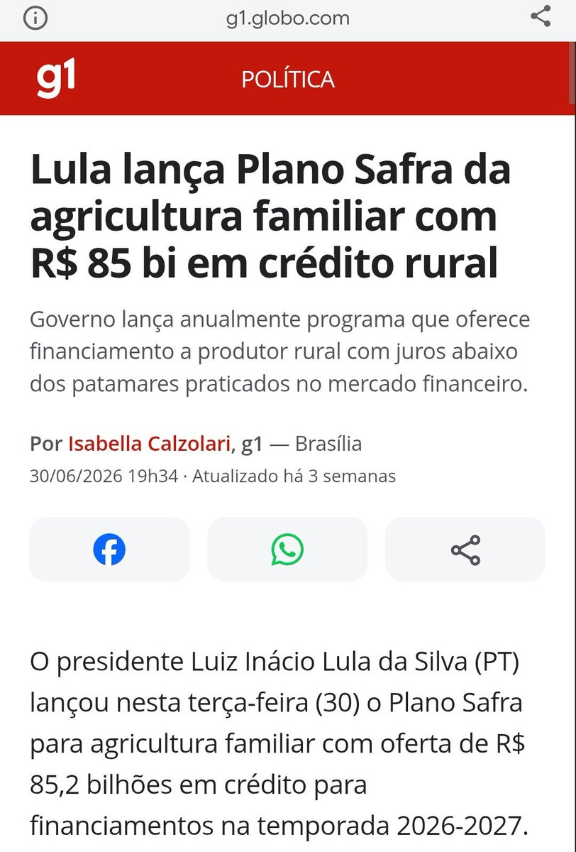 Celsohsbc's tweet photo. @RenanSantosMBL Governo Lula fazendo a diferença de verdade para Agricultura Famíliar. https://t.co/aQrMwiQTjY
