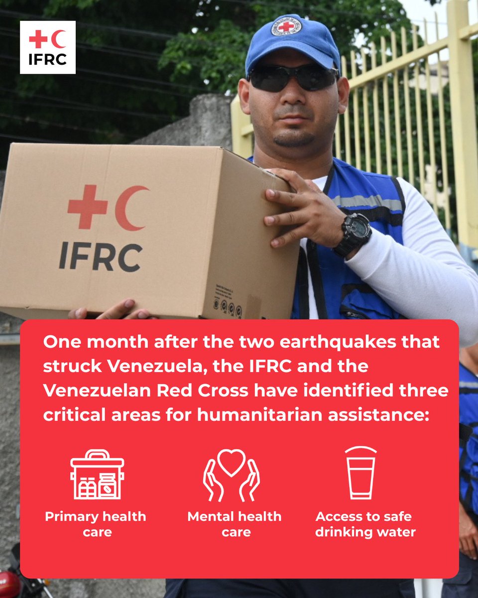 jagan_chapagain's tweet photo. On 24 June 2026, the lives of thousands of people in Venezuela changed forever.

One month after two devastating earthquakes, more than 5,000 people have lost their lives, thousands more have been injured, and tens of thousands remain in temporary shelters.

I am proud of the Venezuelan Red Cross @CruzRojaVe  volunteers and staff, supported by the @IFRC and our global network, who have been there since the very first minute.

The disaster is far from over. We have stood with affected communities since day one, and we will remain by their side throughout the long recovery ahead.

When the headlines fade, people's needs do not. 👉https://t.co/jyJ3hIPRpa