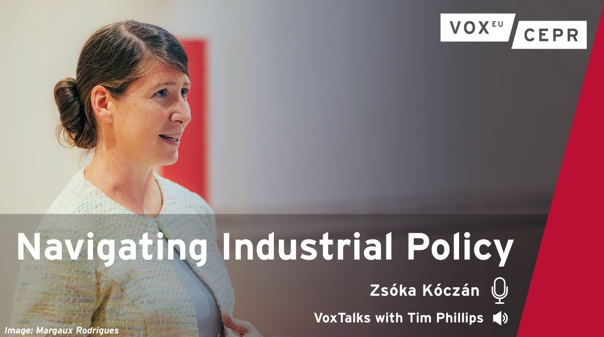 voxeu's tweet photo. Industrial policy is back on the policy agenda. Governments across advanced and emerging economies are increasingly using it to shape what their economies produce. But what makes these policies effective, and what are the risks when they are not well designed?

In the latest episode of #VoxTalks Economics, recorded at the PSE-CEPR Policy Forum in Paris, Tim Phillips spoke to @ZsokaKoczan (@EBRD) about the growing use of industrial policy around the world.

Drawing on the EBRD's Transition Report 2024–25 and a database of more than 31,000 industrial policies across 150 economies, they discuss why governments are increasingly using industrial policy, how these policies are designed, and the challenges of evaluating them and deciding when they should be phased out.

The conversation also explores the role of administrative capacity, the challenge of balancing multiple policy objectives, and why clear evaluation and exit mechanisms matter.

🎧 Listen now: https://t.co/Ss4hpPyxP8 

#Economics #IndustrialPolicy