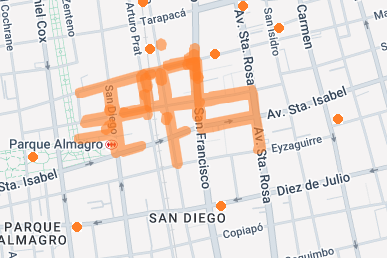 Enel_Informa_CL's tweet photo. [12:15] El mapa muestra #CorteDeEnergía en el sector Eyzaguirre hasta Tarapaca de Santiago, informamos que un 62% de los clientes inicialmente afectados ya cuenta con suministro. https://t.co/7wwjo6O5Jl