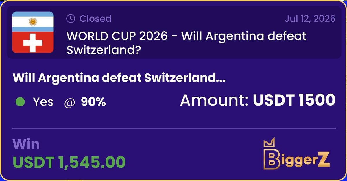 Rsc_Crypto's tweet photo. Holy cow, Next level unlocked, modern UI on BiggerZ V2 update, I don't miss the terrible odds I had on Polymarket at all. https://t.co/gkWxBPz6Vv