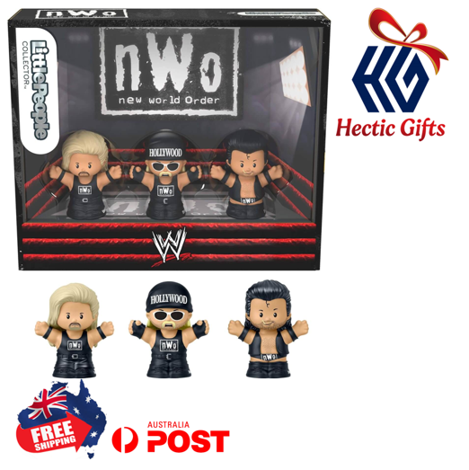 HecticGifts's tweet photo. NEW Fisher Price- Little People Collector Series WWE New World Order

https://t.co/7rjJveVlkR

#New #HecticGifts #FisherPrice #LittlePeople #WWE #NewWorldOrder #nWo #Wrestling #Collectible #CollectorsEdition #Toy #Figurines #HulkHogan #KevinNash #ScottHall #FreeShipping #AustraliaWide #FastShipping