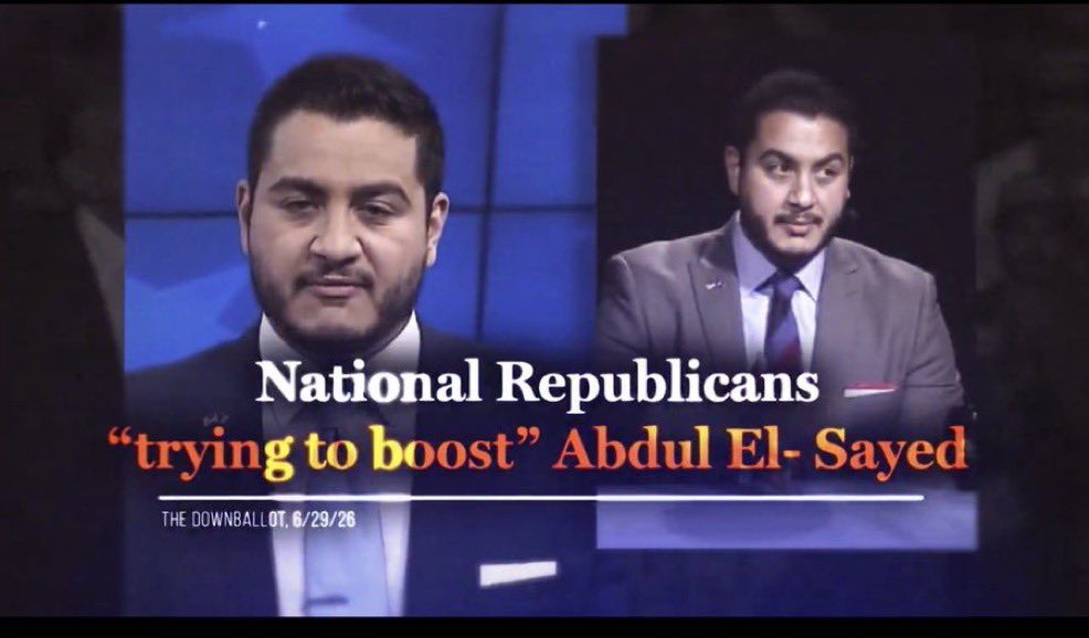 PollTracker2024's tweet photo. #MichiganSenate

Haley Stevens’ campaign uses old footage of Abdul El-Sayed before he lost weight https://t.co/qh7MFcMf5d