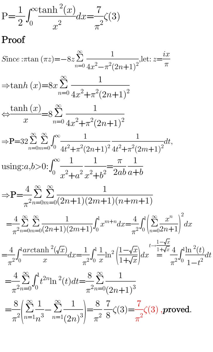 a____s___m11's tweet photo. A fun integral solved
#Calculus_Series #math #Integration #differential #integral #mathproblems https://t.co/NRnszyRxvy