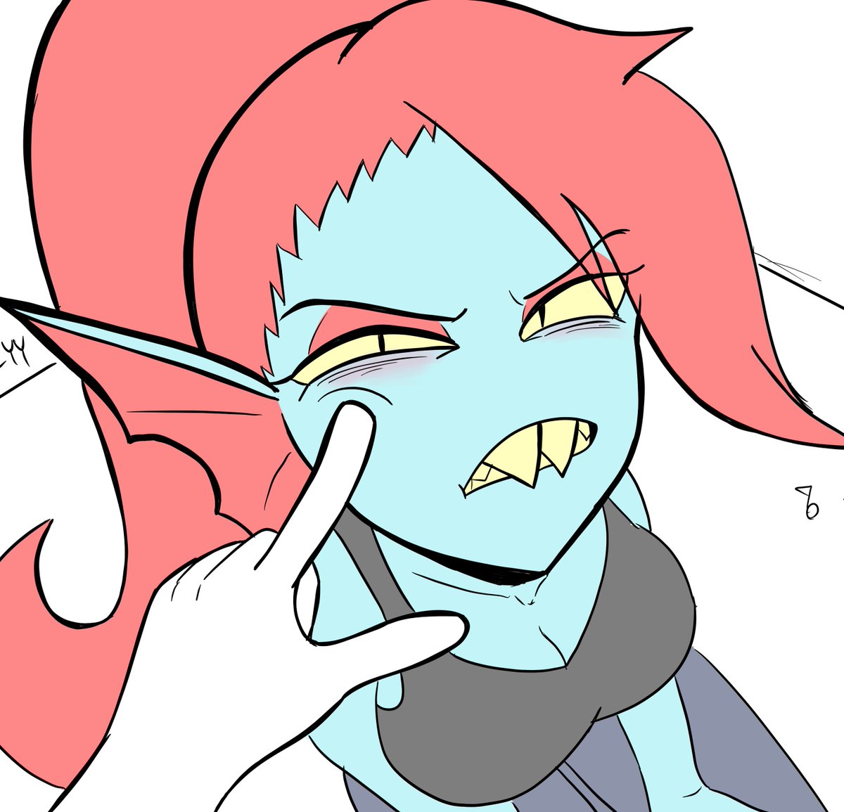 duskullyy's tweet photo. Undyne teaser https://t.co/dBHQJbr493