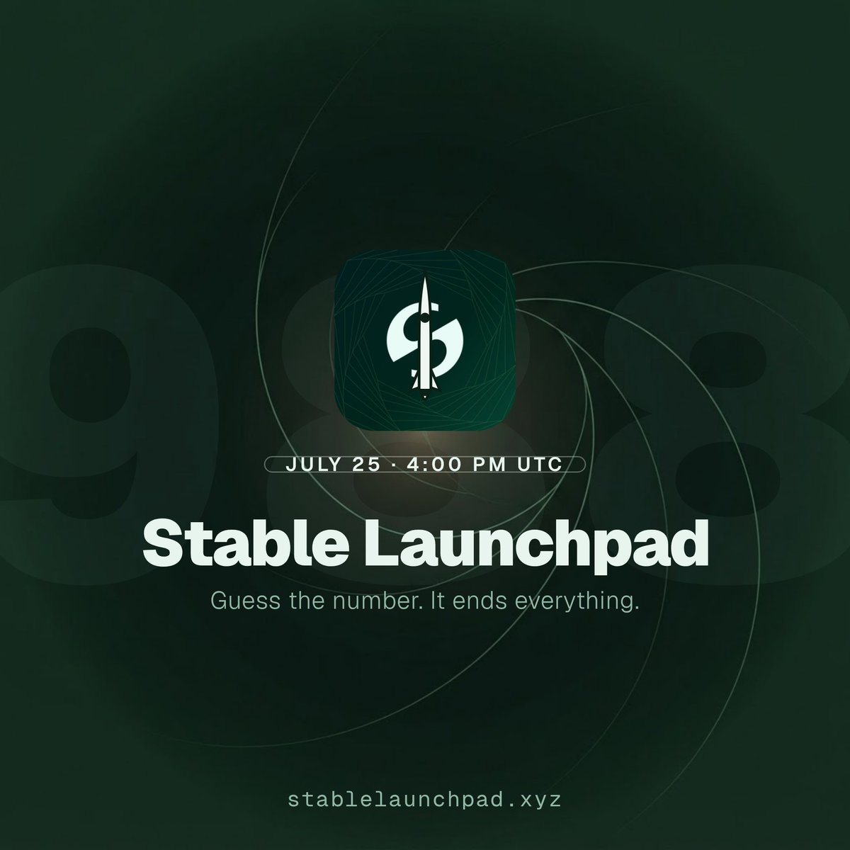 StableLP's tweet photo. New date. Same mission. 

Stable Launchpad goes live JULY 25 · 4:00 PM UTC.

The chain has a number, and every contract we touch will end with it.
If you know Stable, you already know it. 

Guess it in the comments 👇
https://t.co/M5lSxvOXYW https://t.co/CYxppQESUP