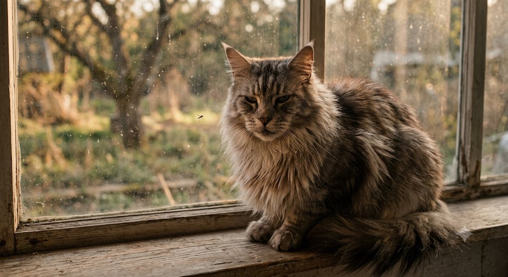 ThePhilosopurr's tweet photo. The mosquito carries the word quit inside its name and has never once obeyed it.
Steve has been swatting the same one since Tuesday. Steve has quit three times.
Persistence belongs to whoever is willing to return.
#Furiday #UnbotheredCat #RelatableCatFacts https://t.co/3mraQCrZHD