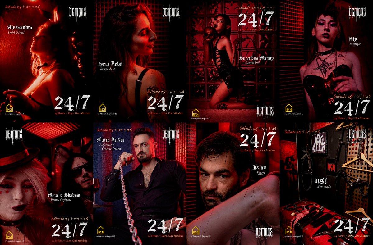 fetishdemons's tweet photo. Artistas y colaboradores confirmados 😈

🔥⛓️ DEMONS ⛓️🔥
@FetishDemons

⸸ DEMONS 24/7 ⸸
📅 Sat 25†07†26 ⏰ [23:30 - 6h]
 📍 @Inklub C/ Marqués de Leganés, 12

https://t.co/9dMw2QCx3b https://t.co/FZIAMofWa2