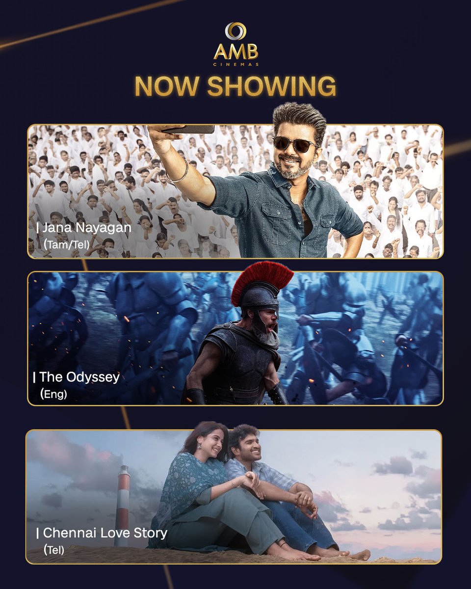 amb_cinemas's tweet photo. Booked and busy, that's how my weekend is going to be ๐
๐ป๐ฌ
#NowShowing #BigScreenMagic #WeekendWatch #AMBHyderabad #AMBCinemas https://t.co/D6batjWYR1