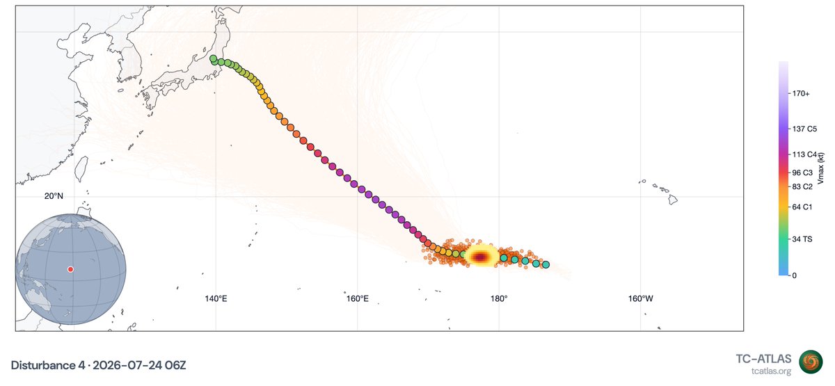 AndyHazelton's tweet photo. Another extremely strong westerly wind burst (WWB) is ongoing across the Central Pacific. This will help our El Niño event keep pushing into record territory, and also help spin up another likely strong typhoon in the West Pacific.

Images from @cyclonicwx, @weathernerds, and TC-Atlas from @MikeFischerWx