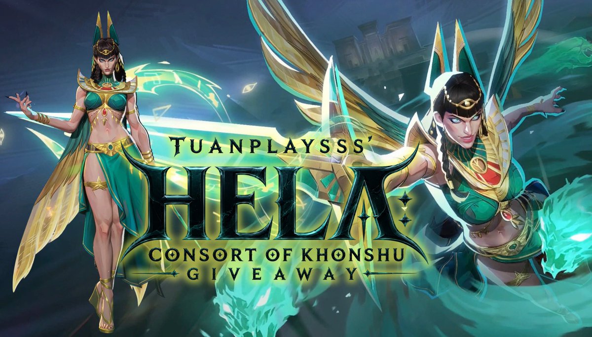TuanPlaysss's tweet photo. 💚🌙 TUANPLAYSSS’ HELA: CONSORT OF KHONSHU GIVEAWAY 🌙💚

My Hela: Consort of Khonshu Giveaway is now LIVE in my Discord! 🎉

🏆 Prize: Hela: Consort of Khonshu skin!

📅 The winner will be announced LIVE on Sunday, July 26, during my stream.

How to Enter:
💚 Follow me on X: @TuanPlaysss
💚 Follow me on Twitch: https://t.co/oSGo0iJEfh
💚 Join my Discord: https://t.co/rMeiBLJBmr
💚 Like ❤️ & Repost 🔁 this post

🎉 BONUS ENTRY: Join the stream and type !queenofhell in chat to earn Playersss Points, which you can redeem for extra giveaway entries!

May the Goddess of Death favor you. Good luck, Playersss! 🍊💚