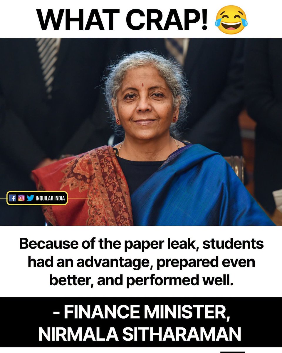yoursurajnaik's tweet photo. Unbelievable! She's explaining the benefits of paper leak! 
#paperleak https://t.co/L82kARe308