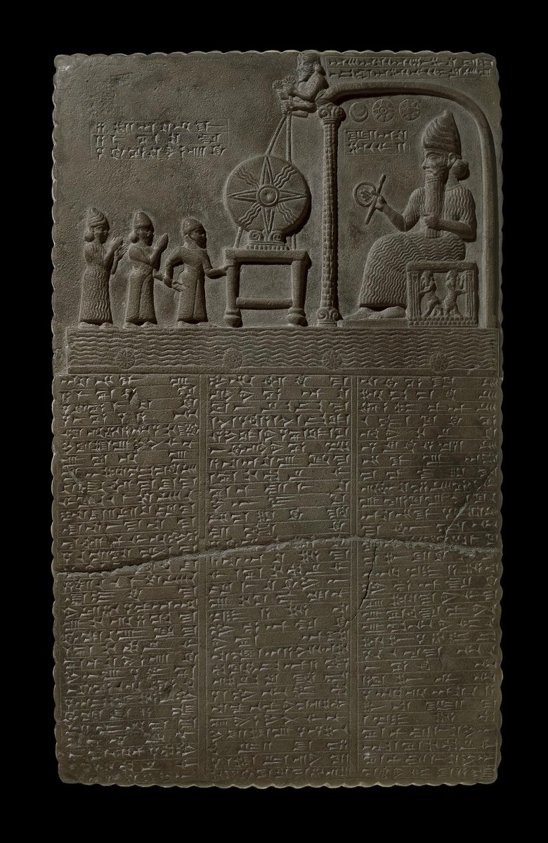 ASOResearch's tweet photo. Our #ObjectoftheWeek is this limestone tablet from Sippar, Iraq, depicting the king Nabu-apla-iddina and the sun god Shamash, ca. 888-855 BCE. BM 91000.  © The Trustees of the British Museum, CC By-NC-SA 4.0. #Babylonia #Tablet #Iraq https://t.co/zyKNzMV6pN
