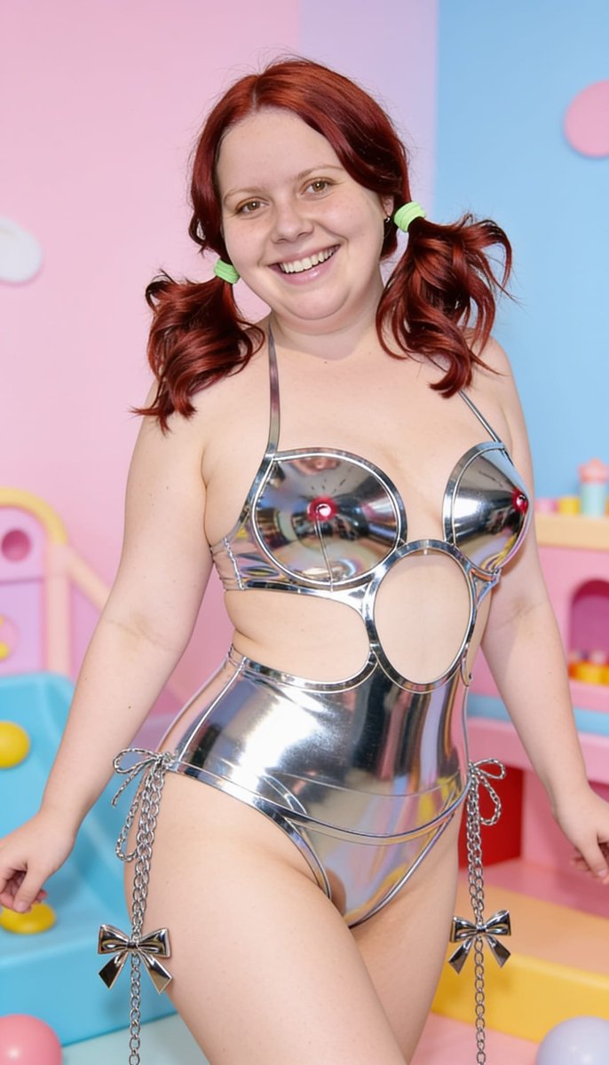 Lizzy1262629's tweet photo. Feeling shiny and playful in my silver metallic PVC outfit with chains! 🥈✨ Big smiles and glossy vibes ✨
#SilverPVC #MetallicOutfit #ShinyFashion #KinkyCute #GlossyFashion #PVCSet #PlayfulLook #ShinyMetal #KawaiiGirl #FetishFashion https://t.co/oIYLaeXJdv
