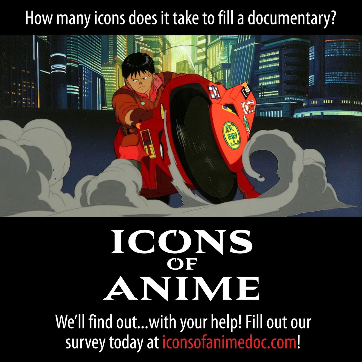 TimJEldred's tweet photo. There's a big documentary project happening over at CREATORVC. Perhaps you've heard me talk about it (I'll be writing and directing)! The online survey has gotten a great response, but we still need to know more about what you're looking for to make it the best it can be!

#anime https://t.co/z6B4OC8vjc