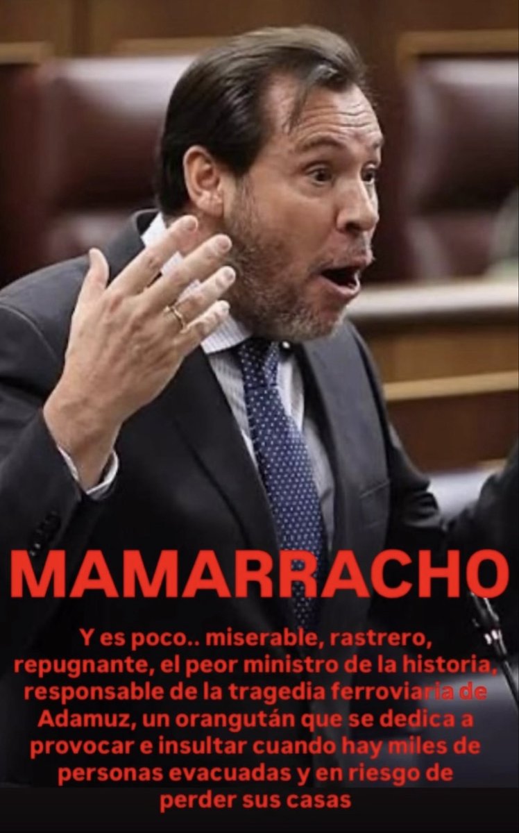 Adolfo_ASEVED's tweet photo. Cuando crees que @oscar_puente_ no puede ser más miserable y rastrero.. viene él y se supera.. él, responsable de la tragedia ferroviaria de Adamuz, 47 muertos.. insulta a Ayuso @IdiazAyuso por hacer lo correcto, pedir ayuda al Estado ante una gran emergencia que afecta a 3 CCAA https://t.co/DeLMlT6Amh