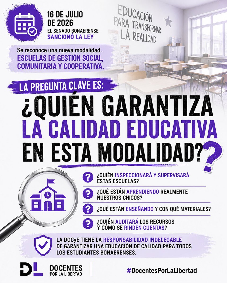 efdap_'s tweet photo. La educación puede innovar. Pero la calidad, la transparencia y la supervisión no se negocian.

Frente a nuevas modalidades educativas, hay preguntas que debemos hacernos: ¿quién supervisa?, ¿quién evalúa la calidad?, ¿cómo garantizamos que la educación forme ciudadanos libres? https://t.co/KTEchEfZt1