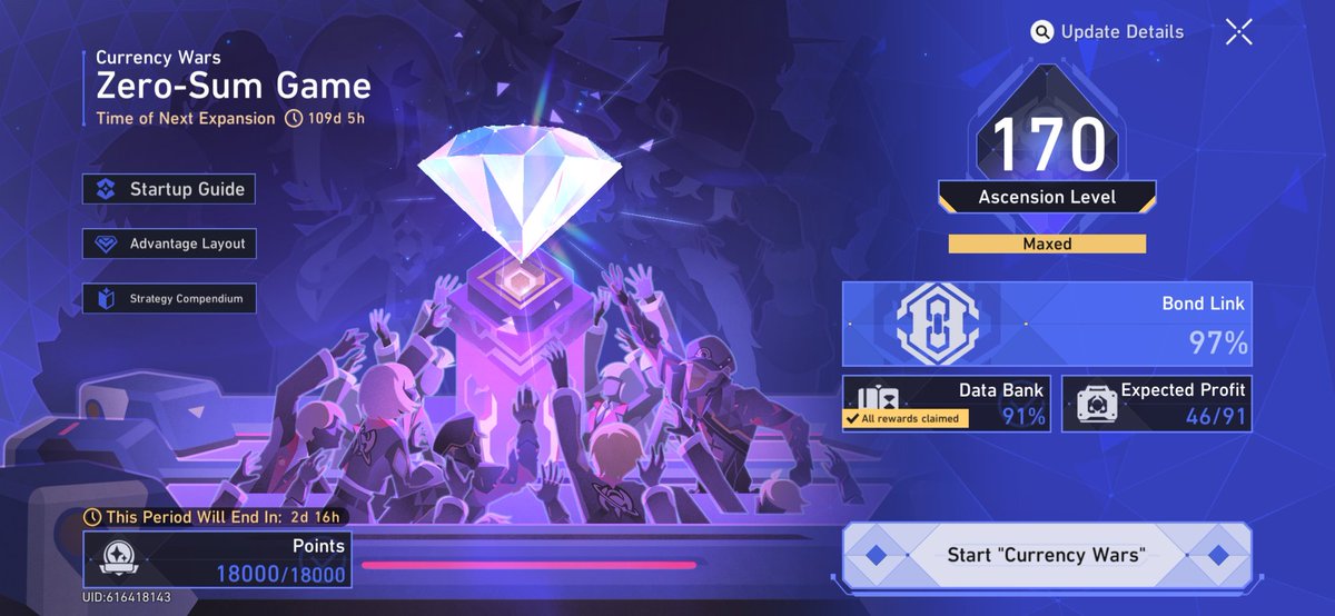 WhatBluePotion's tweet photo. @honkaistarrail just hit wealth creator 43 before the fate event goes live! I look forward to going even higher tonight during my livestream! https://t.co/WM43VA7JN7
