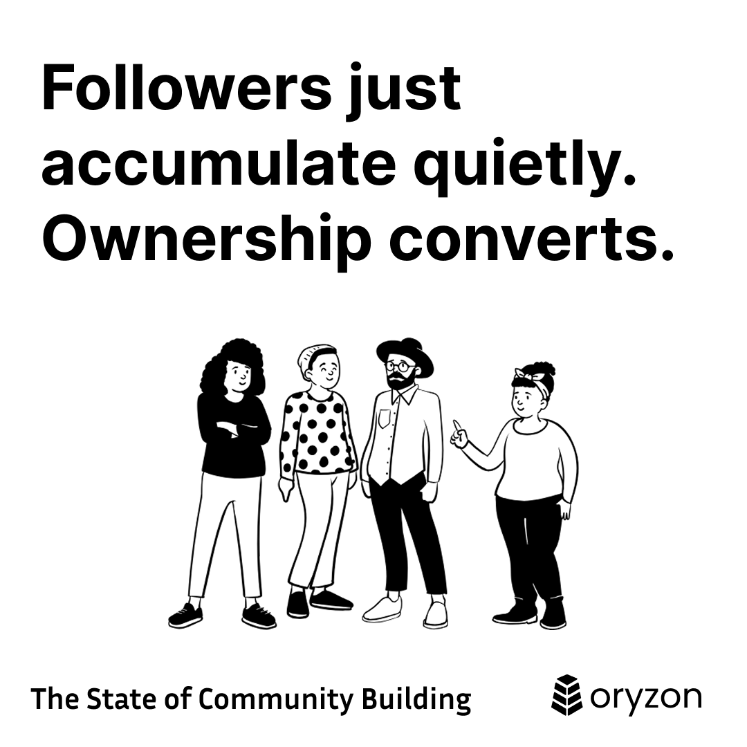 oryzonhq's tweet photo. Followers are rented distribution. 
Revenue only shows up once you own the relationship, and most creators never convert enough of their audience to find that out. https://t.co/tSzSbz7UrG