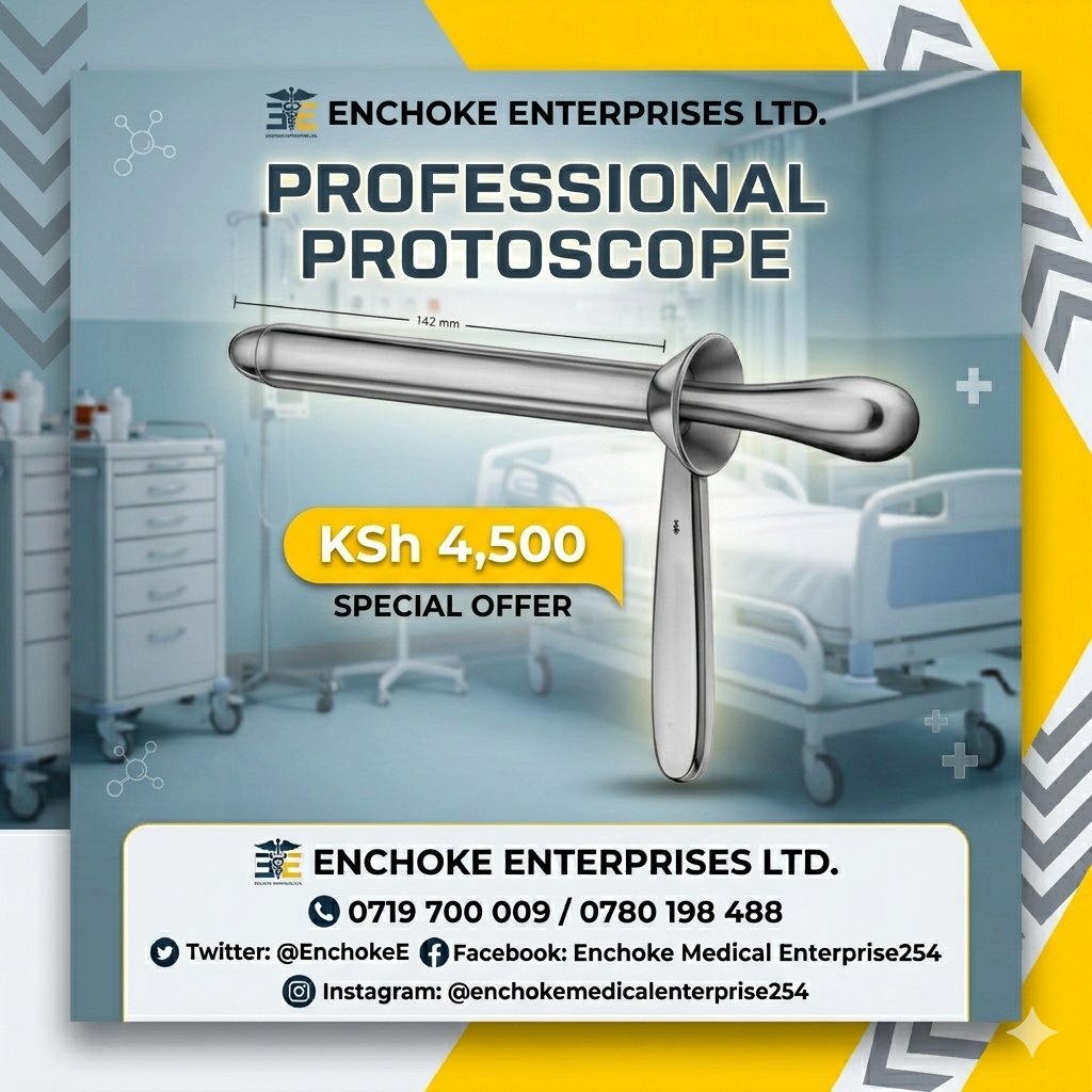 EnchokeE's tweet photo. Proctoscope now available in Nairobi, Kenya for only KSh 4,500! Ideal for hospitals, clinics &amp; medical professionals. Order today from Enchoke Enterprises Ltd.
📞 0719 700 009 
Wizkid
#MedicalEquipment #Nairobi #Kenya #HospitalSupplies #Healthcare #OnSale #EnchokeEnterprises https://t.co/Dd7wn2hURa