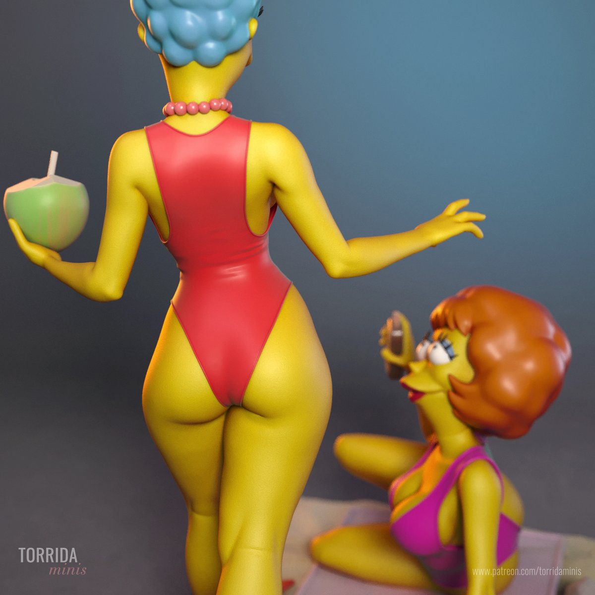 MinisTorrida's tweet photo. Swimsuit version of Marge Simpson and Maude Flanders. This figure's stl files are available right now on my Patreon (link in bio)

Concept design by the great @SexfireC

#3Dprinting #TheSimpsons #FanArt #3DArt https://t.co/KMWtvGzpnu