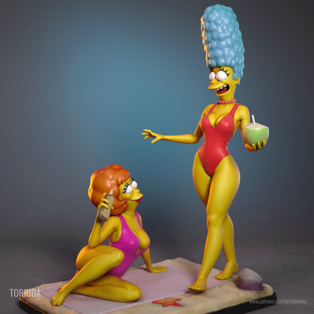 MinisTorrida's tweet photo. Swimsuit version of Marge Simpson and Maude Flanders. This figure's stl files are available right now on my Patreon (link in bio)

Concept design by the great @SexfireC

#3Dprinting #TheSimpsons #FanArt #3DArt https://t.co/KMWtvGzpnu