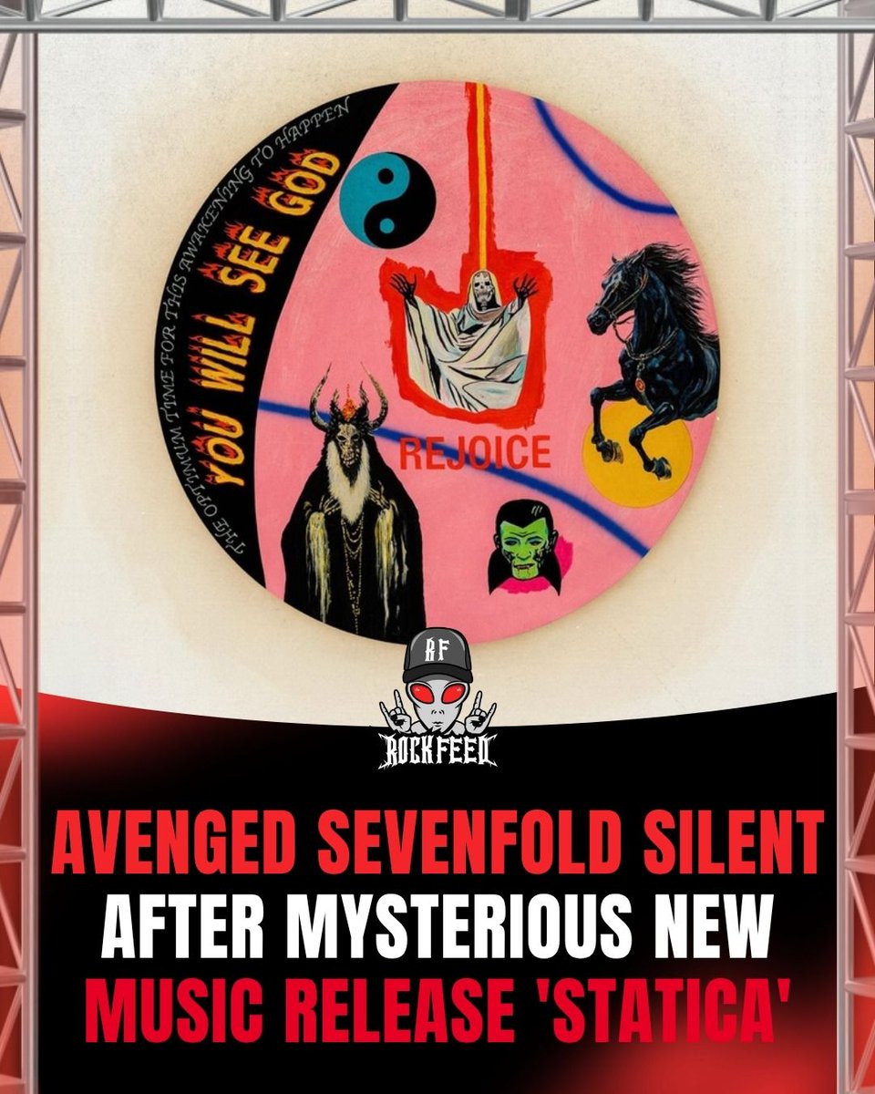 RockFeedNet's tweet photo. Avenged Sevenfold have not said a word about 'Statica.' Four new songs turned up on streaming Friday with no announcement and no lead single. 18 minutes, heavy on robotic vocals and electronic beats. Still no explanation from the band. https://t.co/G7V2mnXkjS