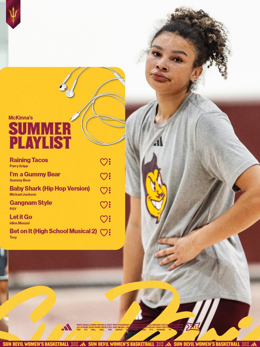 SunDevilWBB's tweet photo. Every song somehow makes perfect sense for McKinna😂

@McKinnaBrackens 🎧. https://t.co/4RxyN10uNk