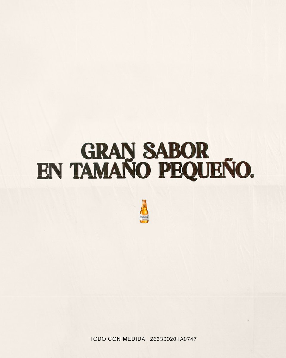 CervezaModeloMX's tweet photo. Pusimos una Modelito exactamente como es 😍 Porque hay grandeza en los detalles más pequeños #ModelitoLoHaceEspecial https://t.co/Ij5VqC3h7v