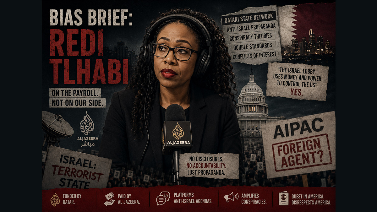 From_Frontline's tweet photo. Meet Redi Tlhabi: Qatar's Woman in Washington

Meet @RediTlhabi : an Al Jazeera host paid by Qatar, living in Washington on a visa, with 700K followers — and a documented habit of pushing antisemitic conspiracies while demanding AIPAC register as a foreign agent she herself refuses to.

She's called Israel a "terrorist state," "savages," "filth." She gave U.S.-sanctioned Francesca Albanese an uncontested hour to spread a fabricated "right to rape" claim. She has an undisclosed tie to MTN, which owns half of Iran's IRGC-linked telecom network.

She calls America complicit in genocide — from a country she isn't even a citizen of. If the State Department revokes visas from provocateurs working against U.S. interests, why is she still here?

by @emilykschrader , read more 👇 

https://t.co/jMXK1aJWcJ

#RediTlhabi #AlJazeera #Qatar #Antisemitism #FARA