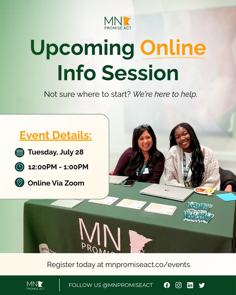MNPromiseAct's tweet photo. We’re grateful to see so many small business owners and community members interested in the MN PROMISE Act Grant information sessions.

These free online sessions are designed to help you better understand the application process, eligibility requirements, available resources, and what steps to take next.

If you have been thinking about applying but are not sure where to start, this is a good place to begin. Don't forget to bring a friend, family member, or another business owner so you can learn together and support each other through the process.

Register now and APPLY: https://t.co/jj1YkkDJ5A